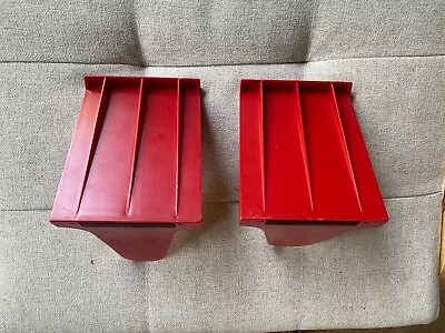 Vintage 1960's Red Plastic Mid Century Modern Bookends Bro-dart MCM • $15