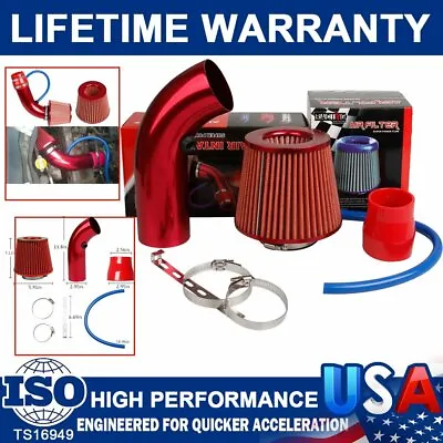 Pipe 3  Cold Air Intake Filters Clamp Accessories Car Air Intake Kit Hose System • $40.99