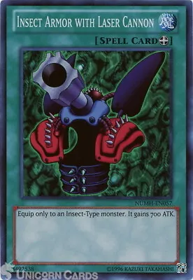 NUMH-EN057 Insect Armor With Laser Cannon Super Rare UNL Ed Mint YuGiOh Card • £1.38