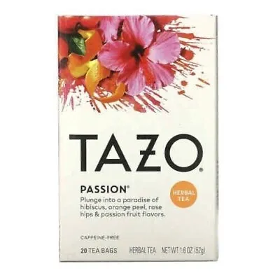 £24.99 • Buy Tazo Herbal Tea Passion Caffeine-Free 20 Tea Bags (52 G)