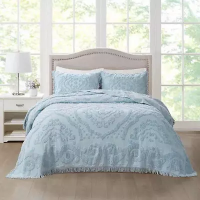 Martha Stewart Collection Tufted Medallion Chenille Bedspread Full New • $70