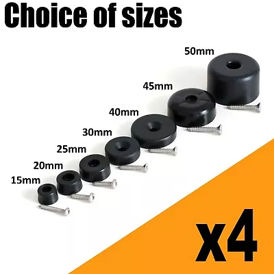 4x Furniture Feet Glides Plastic Screw In Chairs Sofas Beds Sliders Gliders. UK • £5.85