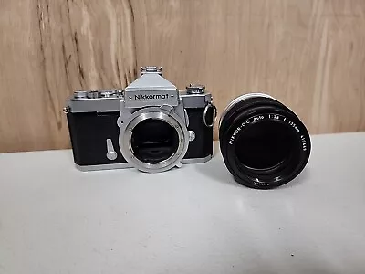 NIKON Nikkormat 35 Mm Film Camera With 135mm NIKKOR Lens Read • $60