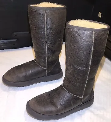 *UGG AUSTRALIA* Women's Classic Tall Bomber Boots (BROWN 5804 Size: W8) • $35