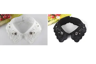 Fake Crystal Lace Collar Removable Fake Detachable Collar False Collar B626(K) • £7.99