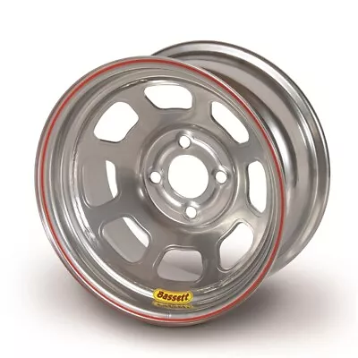 Bassett 47SH3S 14X7 D-Hole 4x100 Mm 3 In Backspace Silver Wheel • $117.99