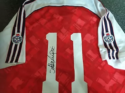 £125 • Buy Anders Limpar SIGNED Arsenal 1991 Title Home Shirt **PRIVATE SIGNING **