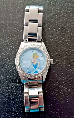 Vintage DISNEY CINDERELLA WATCH DISNEY TIME WORKS CRYSTALS GORGEOUS • $24.99