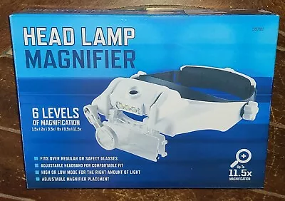 Head Lamp Magnifier With 6 Levels Of Magnification! Adjustable Headband! #58788 • $27.90