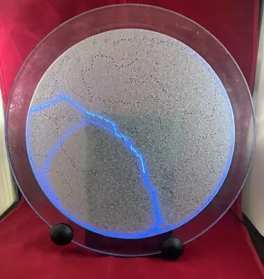 Vtg Luminglas 12″ Blue Plasma Touch Voice Music Interactive Plasma Light Disc • $148.95