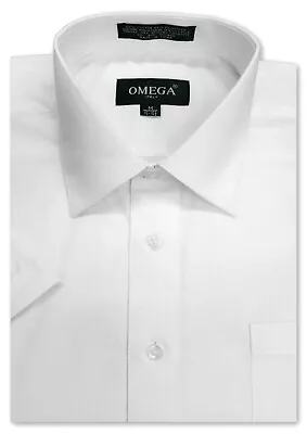 Mens White SHORT Sleeve Dress Shirt ALL Sizes(S~5XL) • $16.99