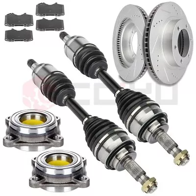 For 4Runner Limited 4.0L 03-09 Front CV Axle+Brake Pads&Rotors+Wheel Hub Bearing • $279.99