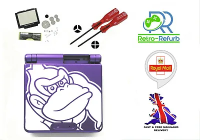 Donkey Kong Purple GameBoy Advance SP Housing Shell Screen Tools Nintendo GBA SP • £12.95