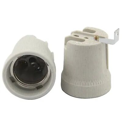 £4.65 • Buy Edison Screw E27 ES Light Bulb Holder Base Fitting Cap Socket White Lamp Fixing