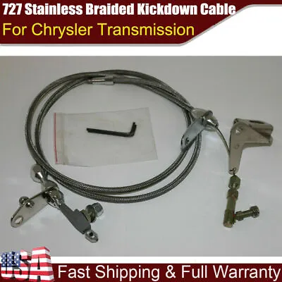 727 Stainless Braided Kickdown Transmission Cable Detent Fits Chrysler Mopar US • $24.48