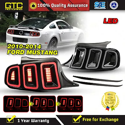 Sequential Tail Lights For 10-14 Ford Mustang LED Dynamic Turn Signal Smoke Lens • $399.99