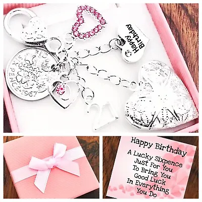 60th Birthday Gift 1964 Lucky Sixpence Locket Birthday Gifts Gift Box & Card • £4.95