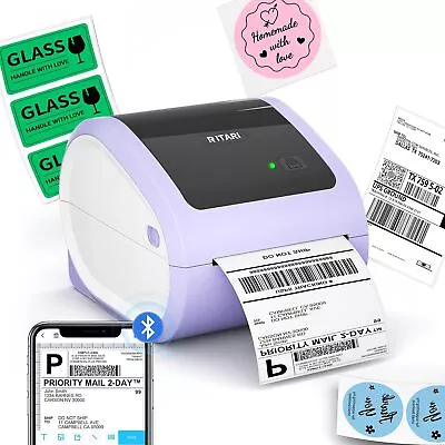 Bluetooth Shipping Label Printer Commercial Grade Thermal Direct Label Maker Lot • $15.99