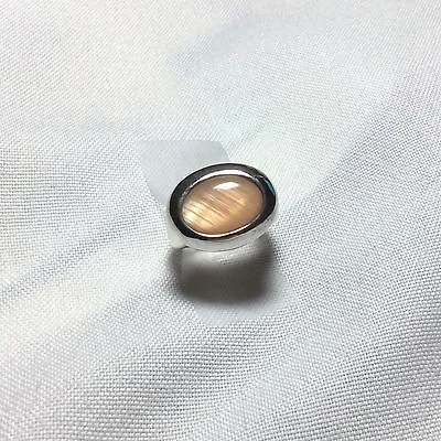 Authentic Joseph Esposito 925 Sterling Silver Pink Mother Of Pearl Ring • $29