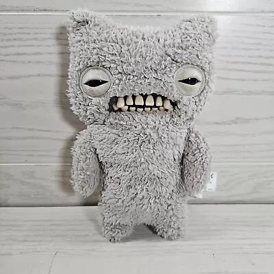 Fuggler Funny Ugly Monster Munch Munch 9  Grey Fuzzy Plush Teeth Figure • $16.50