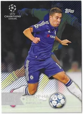 2015 Topps Champions League Showcase Eden Hazard Chelsea Blue Parallel Base #162 • £5.95