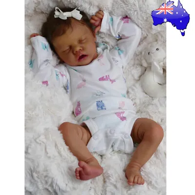 3D Real Soft Toddler Sleeping Newborn Full Reborn Baby Dolls Handmade Kids Gift • $108.89