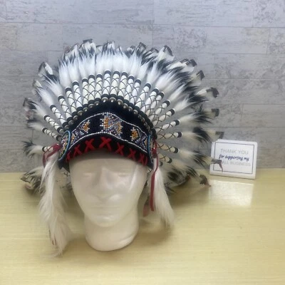 $75.95 • Buy Native American Indian Headdress Medium Feather Headdress