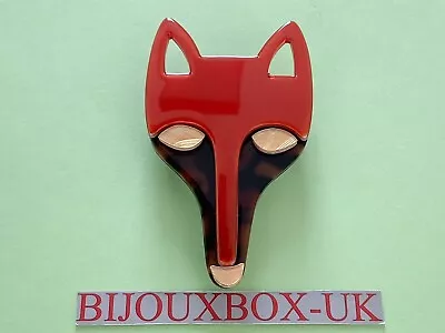 LEA STEIN VINTAGE FOX HEAD BROOCH.  Best Vintage Selection Online. • £52