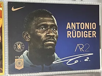 Antonio Rudiger Chelsea Signed Official Card Autograph Auto 10X15 Cm Real Madrid • £20