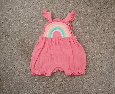 Baby Girls Rainbow Romper Age Up To 3 Months • £1.50