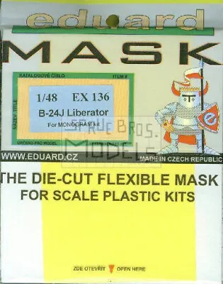 EDUEX136 1:48 Eduard Mask - B-24J Liberator (REV Kit) #EX136 • $13.24