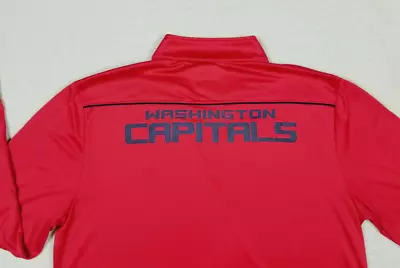 Majestic ThermaBase Washington Capitals 1/4 Zip Pullover Jacket - Men's XL • $21.98