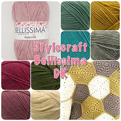 Stylecraft BELLISSIMA DK Double Knitting Soft Acrylic Yarn 100g • £3.15