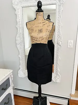 AUTHENTIC Vintage CHANEL Black High Waist Dress Skirt • $125