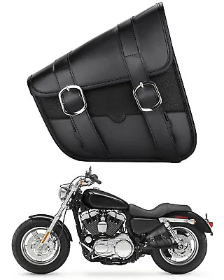 PU Leather Motorcycle Saddle Bag Tool Bag For Softail Sportster 883 Dyna Yamaha • $29.99