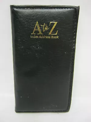 Tallon Padded Slim Address Book A To Z Index Black 16.5cm X 8.5cm • £3.49