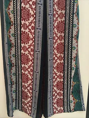 £20 • Buy Ladies Coloured River Island Trousers Print Graphic Trousers Size 10 UK