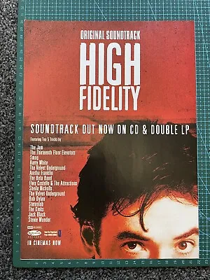 High Fidelity Soundtrack A4 Poster/Magazine Advert • £8