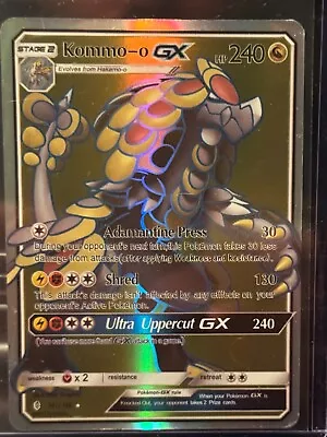 Pokemon TCG SM Guardians Rising Kommo-o GX 141/145 Full Art Ultra Rare NM! • $1