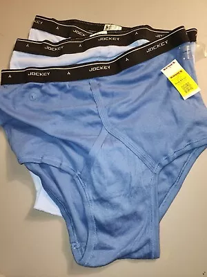 3 Jockey Briefs Underwear Mens Size 40 Large Classic Briefs 100% Cotton • $8