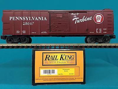 MTH Railking Box Car Pennsylvania O/O27 PRR Boxcar 30-7437 • $36.95