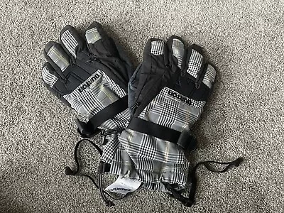 Mens Burton Snowboard Ski Gloves Winter Goretex XL Waterproof Insulated Plaid • $29