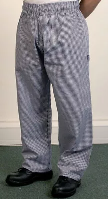 Bonchef Small Blue & White Checked  Size XXL  Chef Trousers Baggies • £13