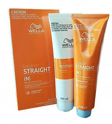 WELLA STRAIGHT(N) Permanent Straight System Hair Straightening Cream 100+100ml • $20.49
