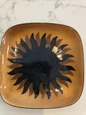 Los Castillo MIGUEL PINEDA Enamel/Copper Dish Sun Starburst MCM Taxco 3.5” X 3.5 • $29