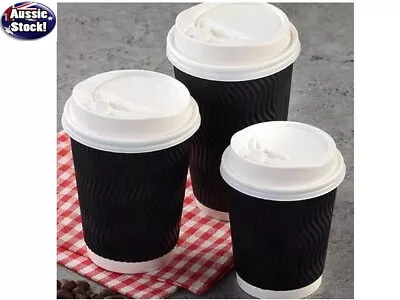 Disposable Coffee Cups 8oz / 12oz / 16oz Bulk Takeaway Triple Wall Take Away • £67.53