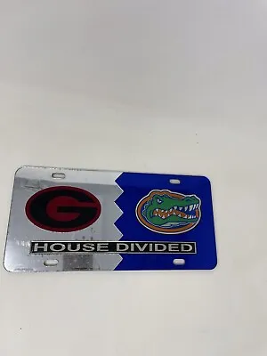 Georgia Bulldogs Florida Gators House Divided Acrylic Mirror License Plate NCAA • $15