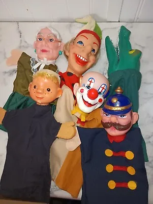 Lot Of 6 Vintage German Rubber Head Hand Puppets Pre-owned. Unbranded • $42.50