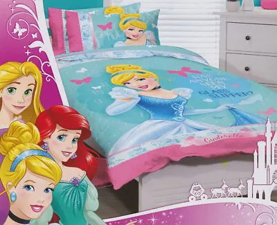 $38.26 • Buy Cinderella Quilt Doona Duvet Cover Set Disney Princess Bedding Girls Toy Kids