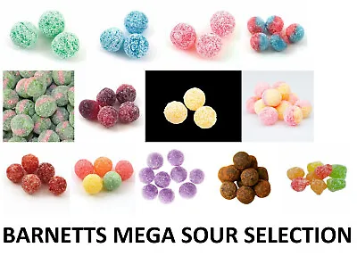 250g Barnetts MEGA SOURS Super Sour Hard Boiled Candy Sweets - Different Flavors • £6.82